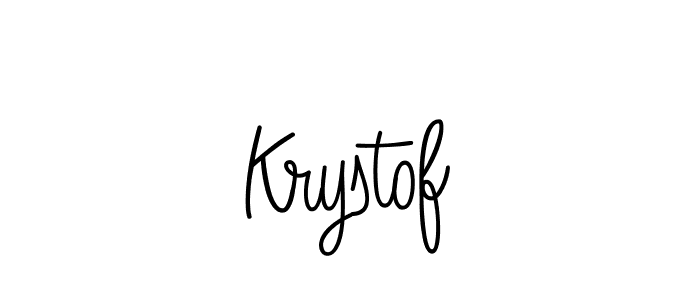 How to make Krystof name signature. Use Angelique-Rose-font-FFP style for creating short signs online. This is the latest handwritten sign. Krystof signature style 5 images and pictures png