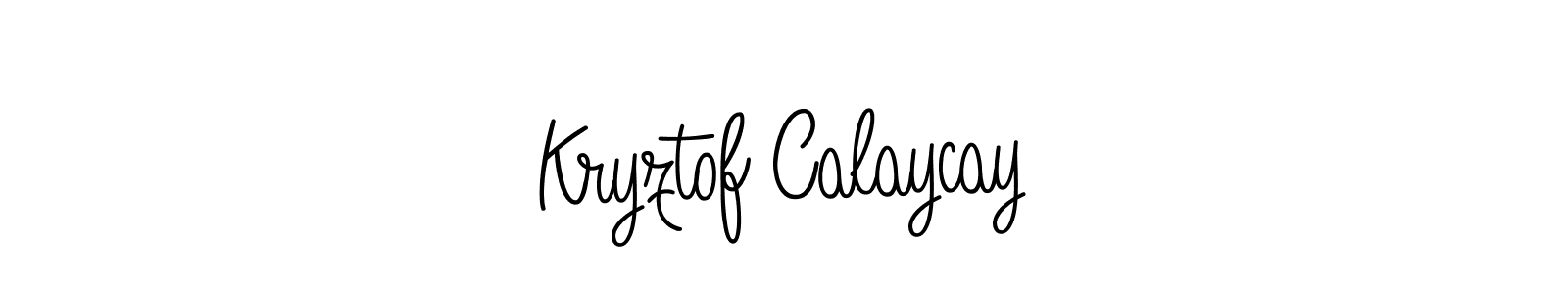 Kryztof Calaycay stylish signature style. Best Handwritten Sign (Angelique-Rose-font-FFP) for my name. Handwritten Signature Collection Ideas for my name Kryztof Calaycay. Kryztof Calaycay signature style 5 images and pictures png