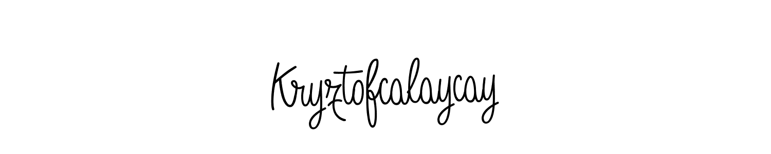 You should practise on your own different ways (Angelique-Rose-font-FFP) to write your name (Kryztofcalaycay) in signature. don't let someone else do it for you. Kryztofcalaycay signature style 5 images and pictures png