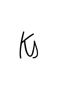 Make a beautiful signature design for name Ks. With this signature (Angelique-Rose-font-FFP) style, you can create a handwritten signature for free. Ks signature style 5 images and pictures png