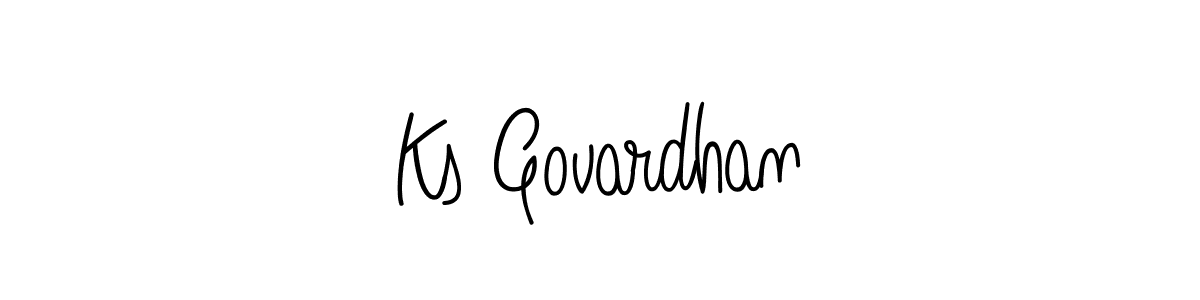 Also we have Ks Govardhan name is the best signature style. Create professional handwritten signature collection using Angelique-Rose-font-FFP autograph style. Ks Govardhan signature style 5 images and pictures png
