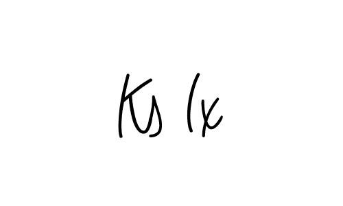 How to make Ks Ix name signature. Use Angelique-Rose-font-FFP style for creating short signs online. This is the latest handwritten sign. Ks Ix signature style 5 images and pictures png