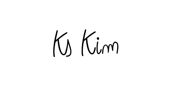 Ks Kim stylish signature style. Best Handwritten Sign (Angelique-Rose-font-FFP) for my name. Handwritten Signature Collection Ideas for my name Ks Kim. Ks Kim signature style 5 images and pictures png
