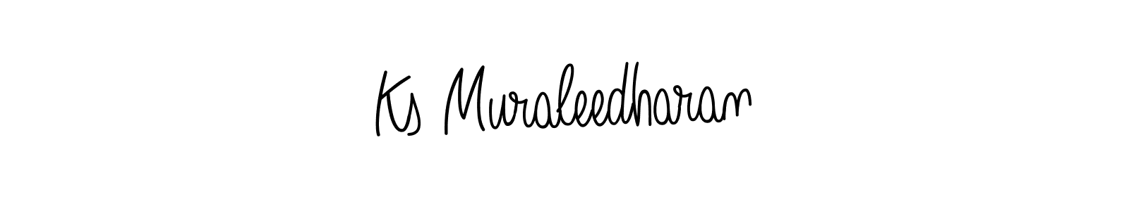 Create a beautiful signature design for name Ks Muraleedharan. With this signature (Angelique-Rose-font-FFP) fonts, you can make a handwritten signature for free. Ks Muraleedharan signature style 5 images and pictures png