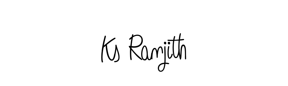 How to Draw Ks Ranjith signature style? Angelique-Rose-font-FFP is a latest design signature styles for name Ks Ranjith. Ks Ranjith signature style 5 images and pictures png