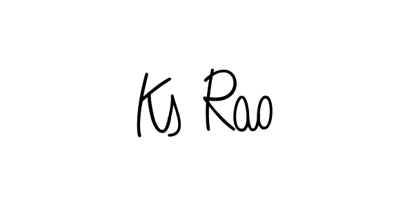 Use a signature maker to create a handwritten signature online. With this signature software, you can design (Angelique-Rose-font-FFP) your own signature for name Ks Rao. Ks Rao signature style 5 images and pictures png