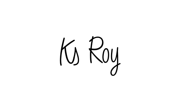 How to make Ks Roy name signature. Use Angelique-Rose-font-FFP style for creating short signs online. This is the latest handwritten sign. Ks Roy signature style 5 images and pictures png