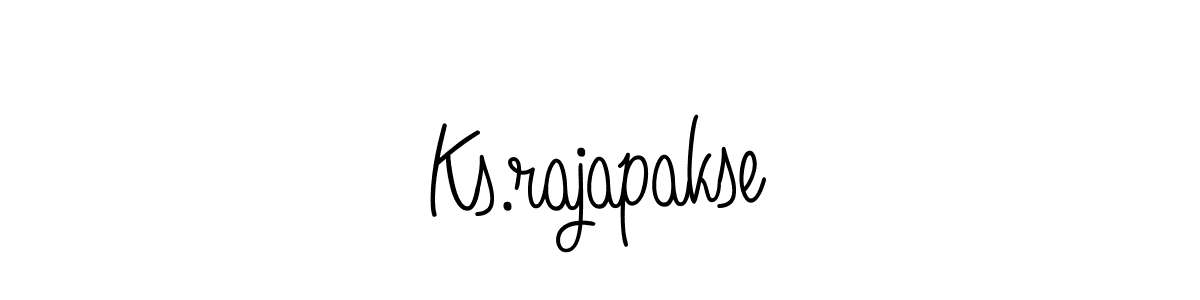 Use a signature maker to create a handwritten signature online. With this signature software, you can design (Angelique-Rose-font-FFP) your own signature for name Ks.rajapakse. Ks.rajapakse signature style 5 images and pictures png