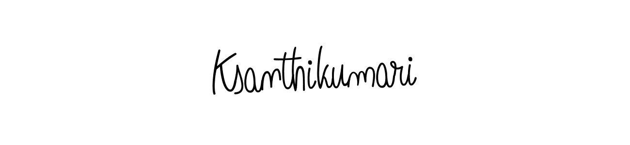 Make a beautiful signature design for name Ksanthikumari. With this signature (Angelique-Rose-font-FFP) style, you can create a handwritten signature for free. Ksanthikumari signature style 5 images and pictures png