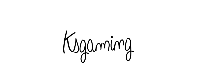 Use a signature maker to create a handwritten signature online. With this signature software, you can design (Angelique-Rose-font-FFP) your own signature for name Ksgaming. Ksgaming signature style 5 images and pictures png