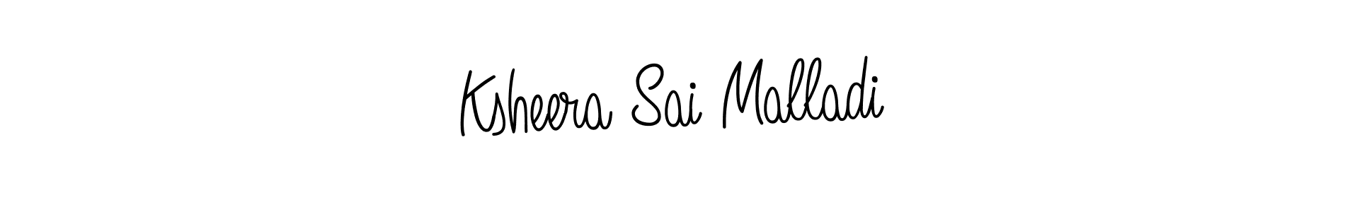 You should practise on your own different ways (Angelique-Rose-font-FFP) to write your name (Ksheera Sai Malladi) in signature. don't let someone else do it for you. Ksheera Sai Malladi signature style 5 images and pictures png