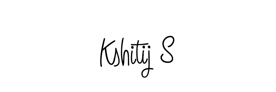 How to make Kshitij S name signature. Use Angelique-Rose-font-FFP style for creating short signs online. This is the latest handwritten sign. Kshitij S signature style 5 images and pictures png