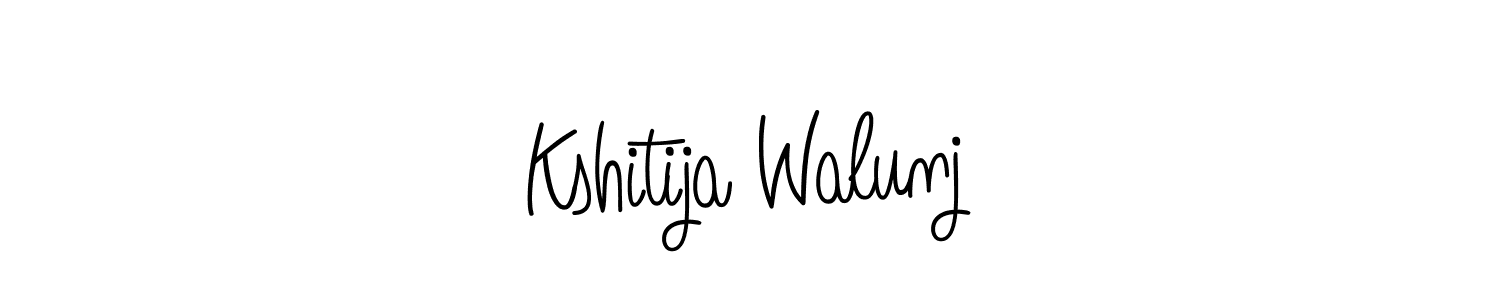 Create a beautiful signature design for name Kshitija Walunj. With this signature (Angelique-Rose-font-FFP) fonts, you can make a handwritten signature for free. Kshitija Walunj signature style 5 images and pictures png