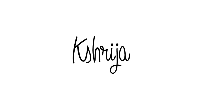 Use a signature maker to create a handwritten signature online. With this signature software, you can design (Angelique-Rose-font-FFP) your own signature for name Kshrija. Kshrija signature style 5 images and pictures png