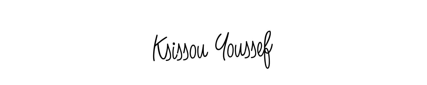 Use a signature maker to create a handwritten signature online. With this signature software, you can design (Angelique-Rose-font-FFP) your own signature for name Ksissou Youssef. Ksissou Youssef signature style 5 images and pictures png