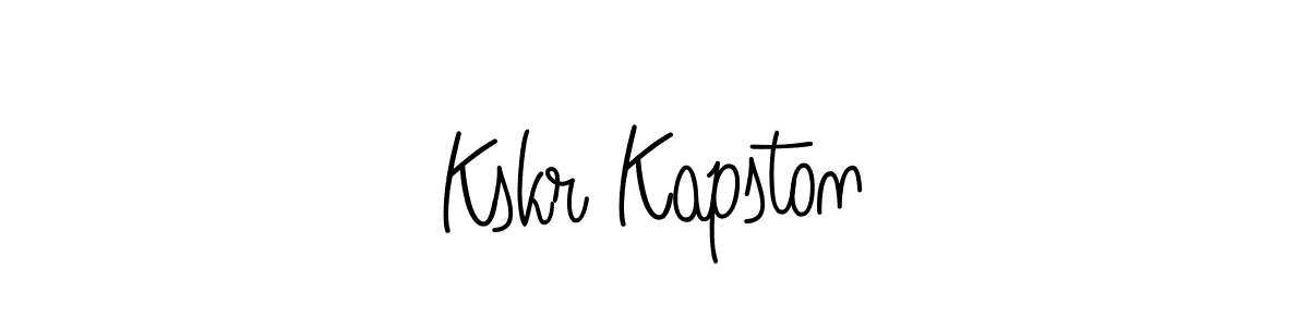 Angelique-Rose-font-FFP is a professional signature style that is perfect for those who want to add a touch of class to their signature. It is also a great choice for those who want to make their signature more unique. Get Kskr Kapston name to fancy signature for free. Kskr Kapston signature style 5 images and pictures png