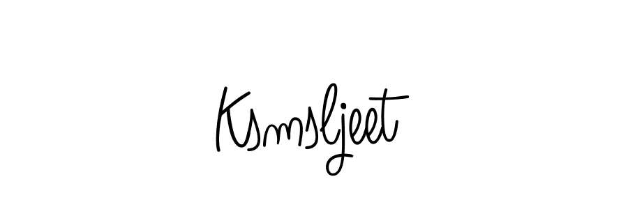 How to make Ksmsljeet name signature. Use Angelique-Rose-font-FFP style for creating short signs online. This is the latest handwritten sign. Ksmsljeet signature style 5 images and pictures png