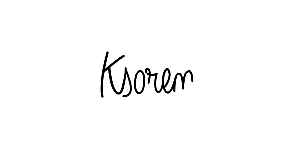 The best way (Angelique-Rose-font-FFP) to make a short signature is to pick only two or three words in your name. The name Ksoren include a total of six letters. For converting this name. Ksoren signature style 5 images and pictures png