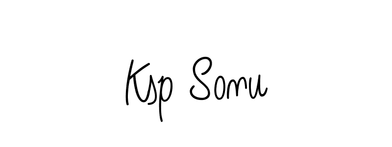 Design your own signature with our free online signature maker. With this signature software, you can create a handwritten (Angelique-Rose-font-FFP) signature for name Ksp Sonu. Ksp Sonu signature style 5 images and pictures png