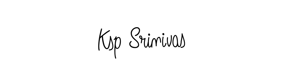 Create a beautiful signature design for name Ksp Srinivas. With this signature (Angelique-Rose-font-FFP) fonts, you can make a handwritten signature for free. Ksp Srinivas signature style 5 images and pictures png