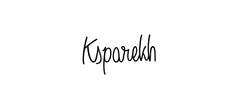 The best way (Angelique-Rose-font-FFP) to make a short signature is to pick only two or three words in your name. The name Ksparekh include a total of six letters. For converting this name. Ksparekh signature style 5 images and pictures png