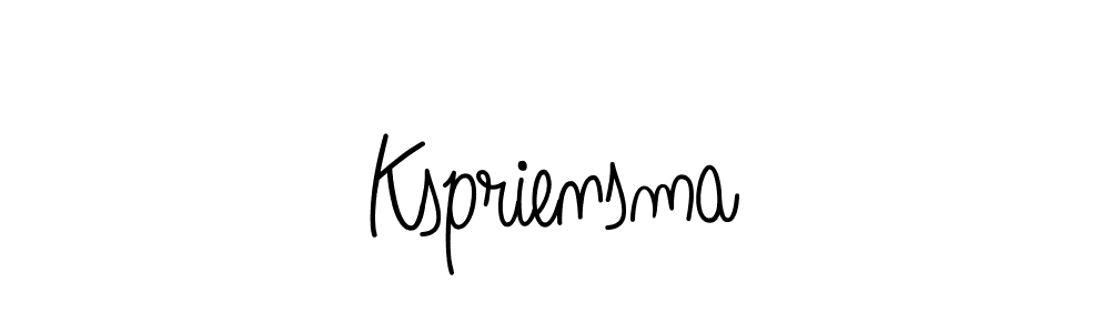 Kspriensma stylish signature style. Best Handwritten Sign (Angelique-Rose-font-FFP) for my name. Handwritten Signature Collection Ideas for my name Kspriensma. Kspriensma signature style 5 images and pictures png