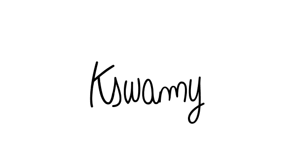 Use a signature maker to create a handwritten signature online. With this signature software, you can design (Angelique-Rose-font-FFP) your own signature for name Kswamy. Kswamy signature style 5 images and pictures png