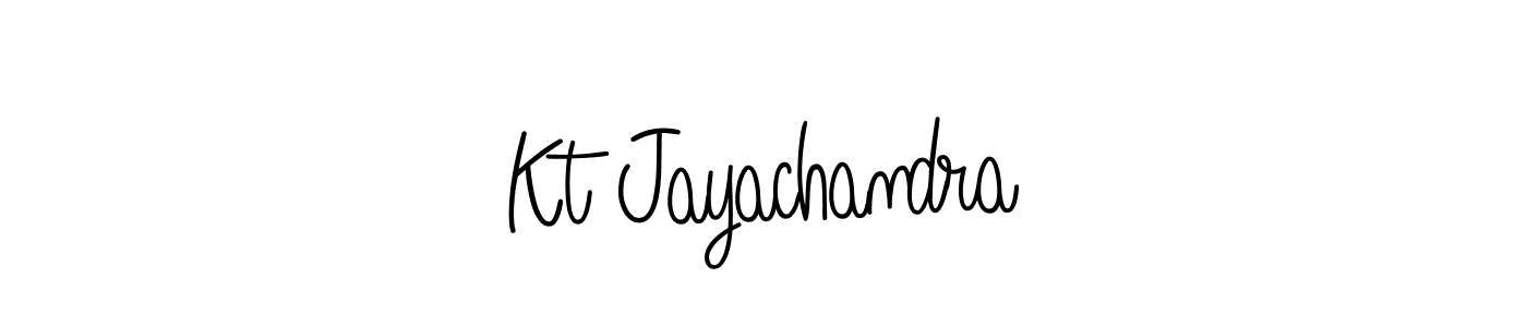Kt Jayachandra stylish signature style. Best Handwritten Sign (Angelique-Rose-font-FFP) for my name. Handwritten Signature Collection Ideas for my name Kt Jayachandra. Kt Jayachandra signature style 5 images and pictures png