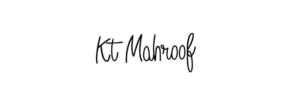 Use a signature maker to create a handwritten signature online. With this signature software, you can design (Angelique-Rose-font-FFP) your own signature for name Kt Mahroof. Kt Mahroof signature style 5 images and pictures png