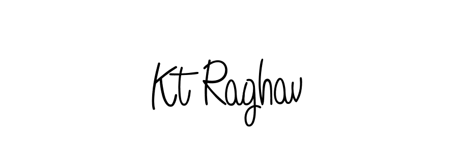 Use a signature maker to create a handwritten signature online. With this signature software, you can design (Angelique-Rose-font-FFP) your own signature for name Kt Raghav. Kt Raghav signature style 5 images and pictures png