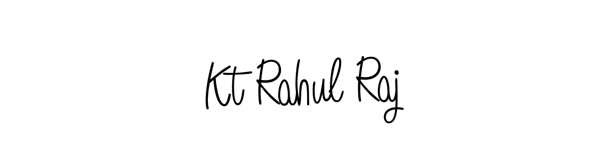 Create a beautiful signature design for name Kt Rahul Raj. With this signature (Angelique-Rose-font-FFP) fonts, you can make a handwritten signature for free. Kt Rahul Raj signature style 5 images and pictures png