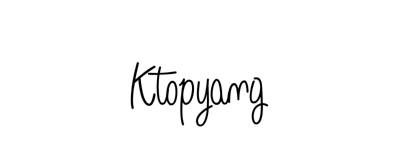 You should practise on your own different ways (Angelique-Rose-font-FFP) to write your name (Ktopyang) in signature. don't let someone else do it for you. Ktopyang signature style 5 images and pictures png