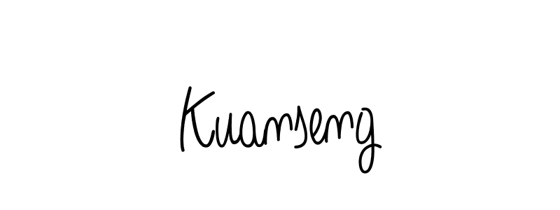 Check out images of Autograph of Kuanseng name. Actor Kuanseng Signature Style. Angelique-Rose-font-FFP is a professional sign style online. Kuanseng signature style 5 images and pictures png