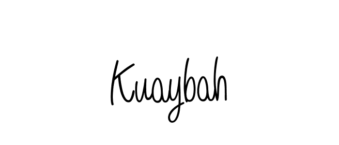 Create a beautiful signature design for name Kuaybah. With this signature (Angelique-Rose-font-FFP) fonts, you can make a handwritten signature for free. Kuaybah signature style 5 images and pictures png