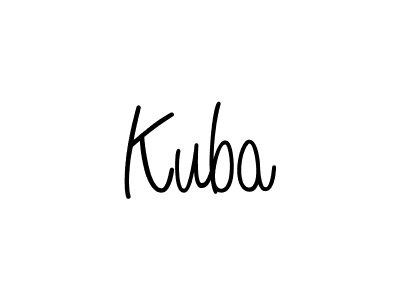 Kuba stylish signature style. Best Handwritten Sign (Angelique-Rose-font-FFP) for my name. Handwritten Signature Collection Ideas for my name Kuba. Kuba signature style 5 images and pictures png