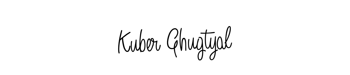 The best way (Angelique-Rose-font-FFP) to make a short signature is to pick only two or three words in your name. The name Kuber Ghugtyal include a total of six letters. For converting this name. Kuber Ghugtyal signature style 5 images and pictures png