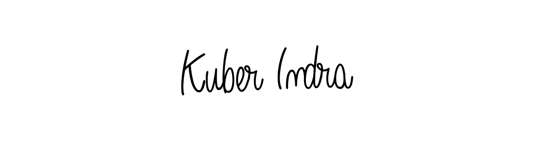 You should practise on your own different ways (Angelique-Rose-font-FFP) to write your name (Kuber Indra) in signature. don't let someone else do it for you. Kuber Indra signature style 5 images and pictures png