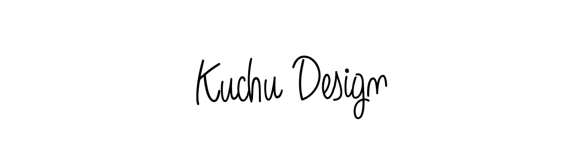 Kuchu Design stylish signature style. Best Handwritten Sign (Angelique-Rose-font-FFP) for my name. Handwritten Signature Collection Ideas for my name Kuchu Design. Kuchu Design signature style 5 images and pictures png