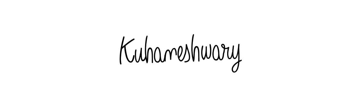 Use a signature maker to create a handwritten signature online. With this signature software, you can design (Angelique-Rose-font-FFP) your own signature for name Kuhaneshwary. Kuhaneshwary signature style 5 images and pictures png