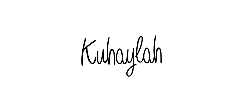 Use a signature maker to create a handwritten signature online. With this signature software, you can design (Angelique-Rose-font-FFP) your own signature for name Kuhaylah. Kuhaylah signature style 5 images and pictures png