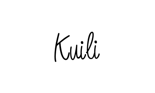 Kuili stylish signature style. Best Handwritten Sign (Angelique-Rose-font-FFP) for my name. Handwritten Signature Collection Ideas for my name Kuili. Kuili signature style 5 images and pictures png