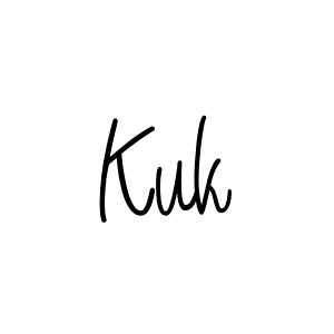 Use a signature maker to create a handwritten signature online. With this signature software, you can design (Angelique-Rose-font-FFP) your own signature for name Kuk. Kuk signature style 5 images and pictures png