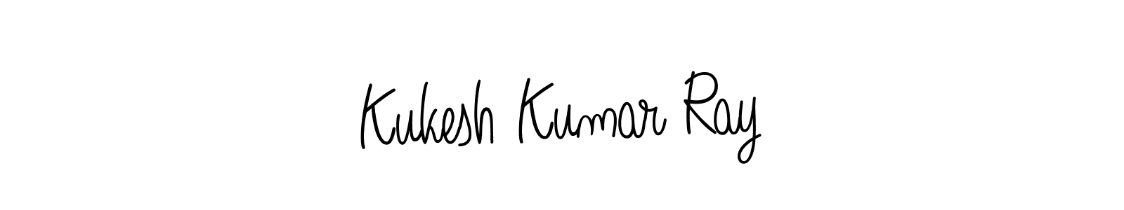 How to make Kukesh Kumar Ray name signature. Use Angelique-Rose-font-FFP style for creating short signs online. This is the latest handwritten sign. Kukesh Kumar Ray signature style 5 images and pictures png