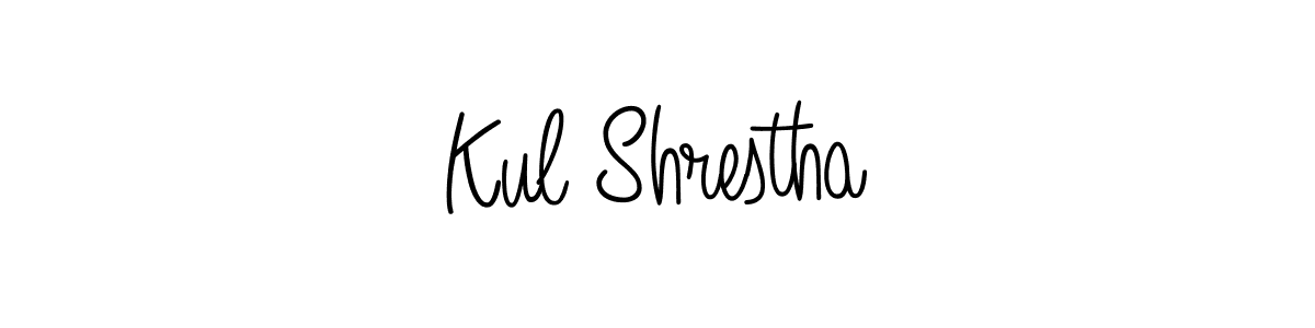 How to make Kul Shrestha name signature. Use Angelique-Rose-font-FFP style for creating short signs online. This is the latest handwritten sign. Kul Shrestha signature style 5 images and pictures png