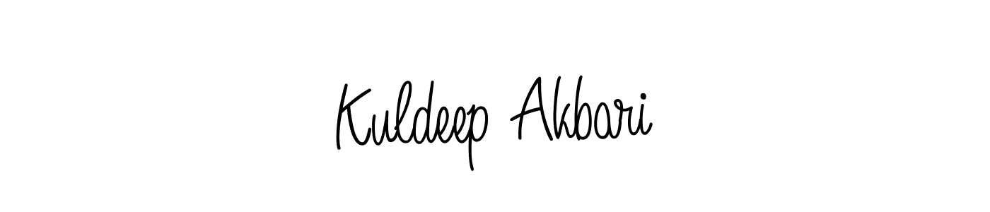 The best way (Angelique-Rose-font-FFP) to make a short signature is to pick only two or three words in your name. The name Kuldeep Akbari include a total of six letters. For converting this name. Kuldeep Akbari signature style 5 images and pictures png