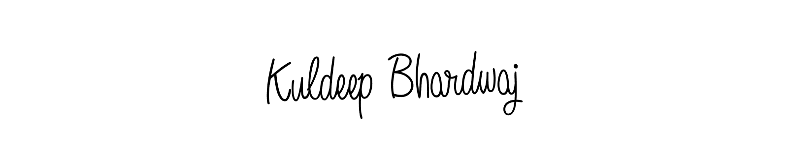 How to make Kuldeep Bhardwaj name signature. Use Angelique-Rose-font-FFP style for creating short signs online. This is the latest handwritten sign. Kuldeep Bhardwaj signature style 5 images and pictures png