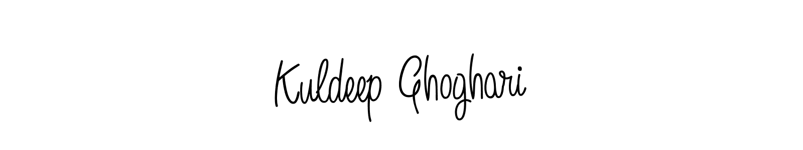 Design your own signature with our free online signature maker. With this signature software, you can create a handwritten (Angelique-Rose-font-FFP) signature for name Kuldeep Ghoghari. Kuldeep Ghoghari signature style 5 images and pictures png