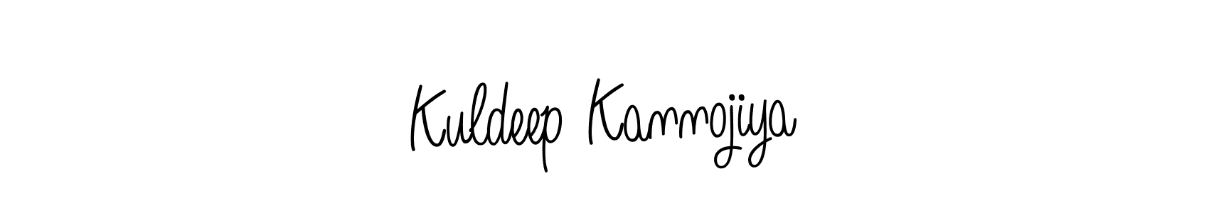 You should practise on your own different ways (Angelique-Rose-font-FFP) to write your name (Kuldeep Kannojiya) in signature. don't let someone else do it for you. Kuldeep Kannojiya signature style 5 images and pictures png