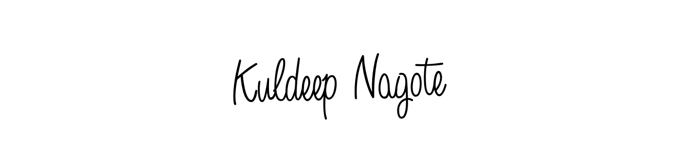 Create a beautiful signature design for name Kuldeep Nagote. With this signature (Angelique-Rose-font-FFP) fonts, you can make a handwritten signature for free. Kuldeep Nagote signature style 5 images and pictures png