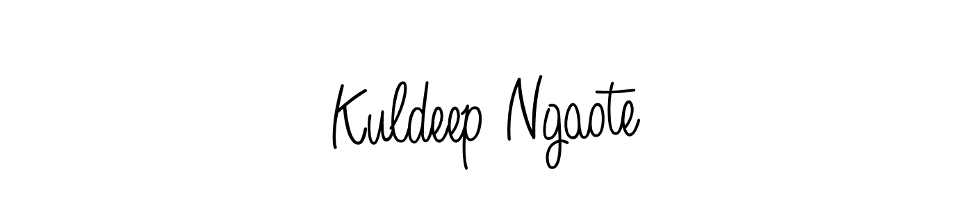 How to make Kuldeep Ngaote name signature. Use Angelique-Rose-font-FFP style for creating short signs online. This is the latest handwritten sign. Kuldeep Ngaote signature style 5 images and pictures png